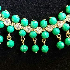 Avon Dramatic Embellished Statement Necklace green